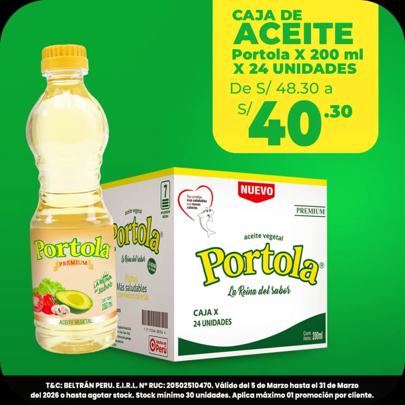 Aceite Portola 200ml
