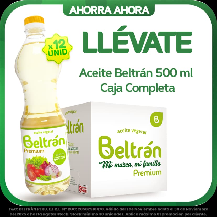 Aceite Beltrán 500ml Caja Completa