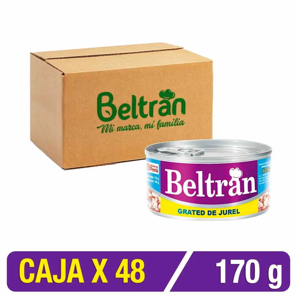 Grated De Jurel Beltrán En Agua Y Sal 1/2 Lb 170 Gr Caja X 48 Uni