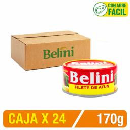 Filete De Atún Belini En Ac. Vegetal 1/2 Lb 170 Gr Caja X 24 Uni