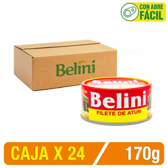 Filete De Atún Belini En Ac. Vegetal 1/2 Lb 170 Gr Caja X 24 Uni