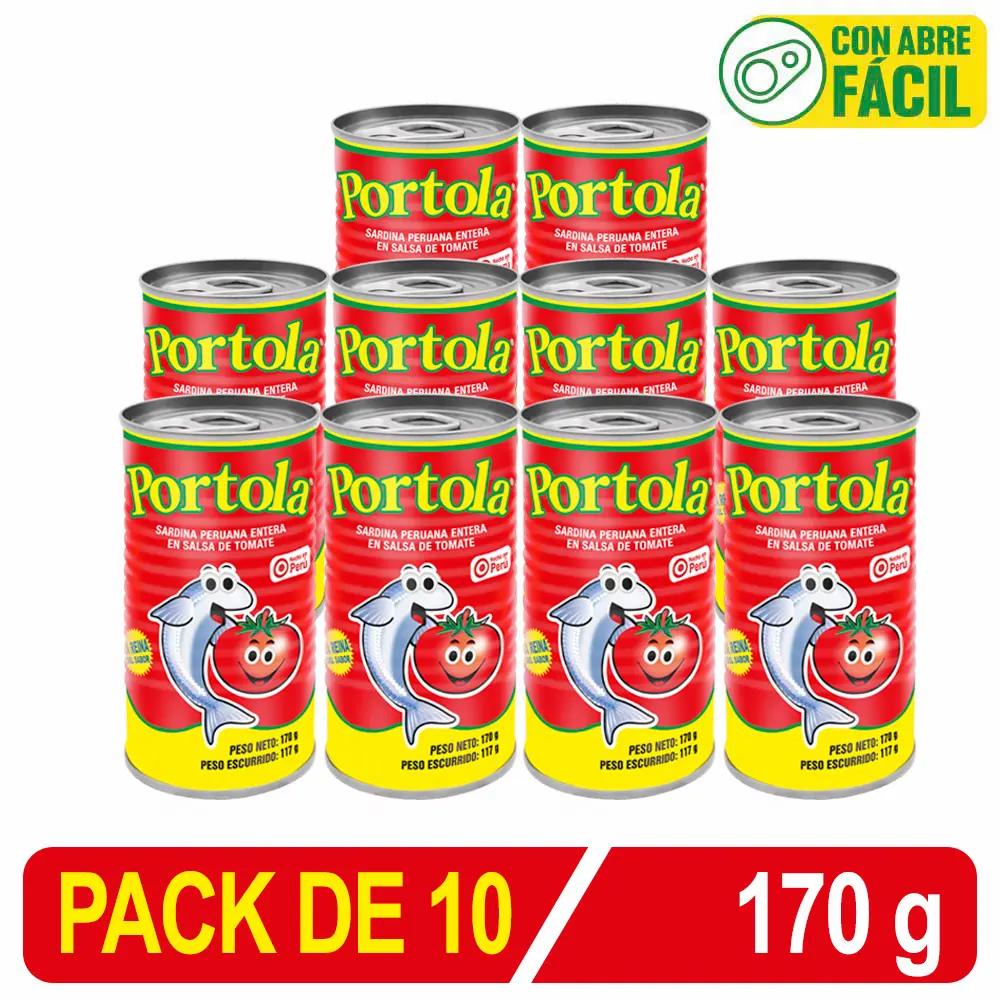 Sardina Peruana Entera Portola En S/Tomate X 170 Gr Caja X 25 Uni Tinapa