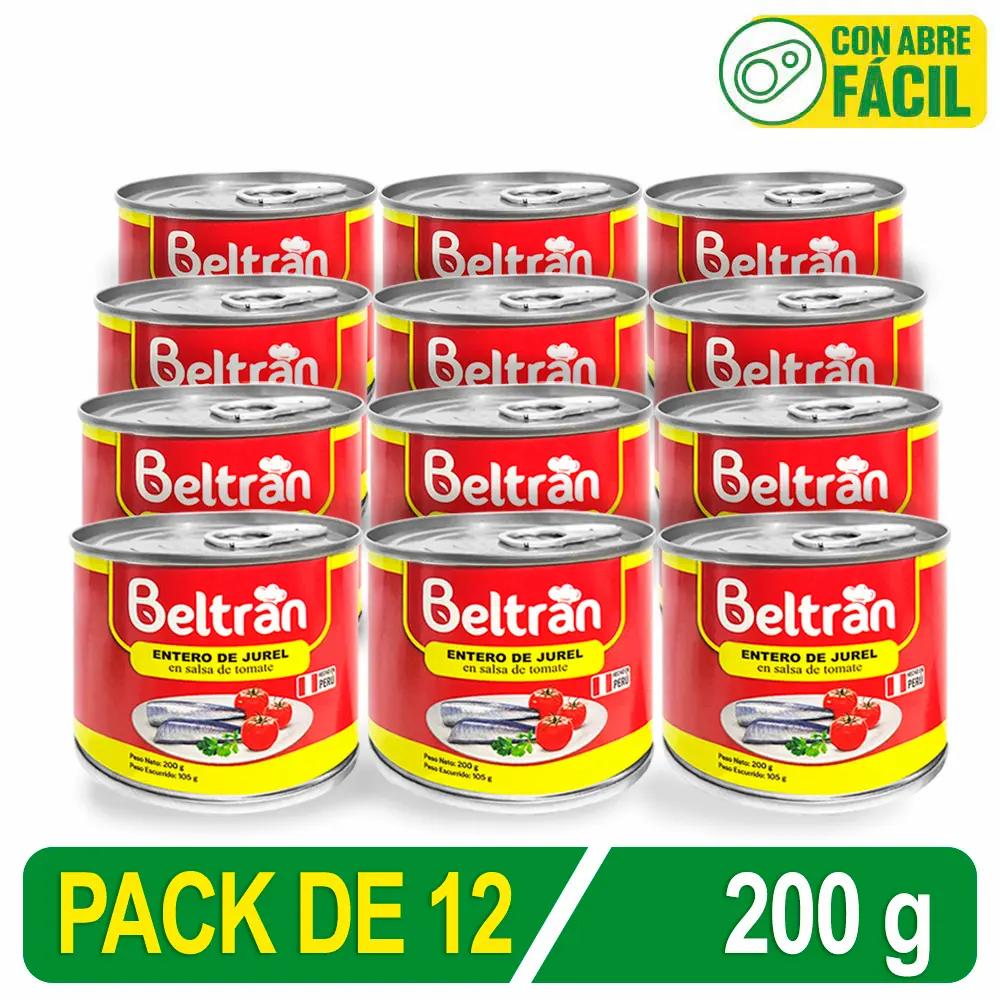 Entero De Jurel S/Tomate Beltrán Caja X 200 Gr X 12 Uni