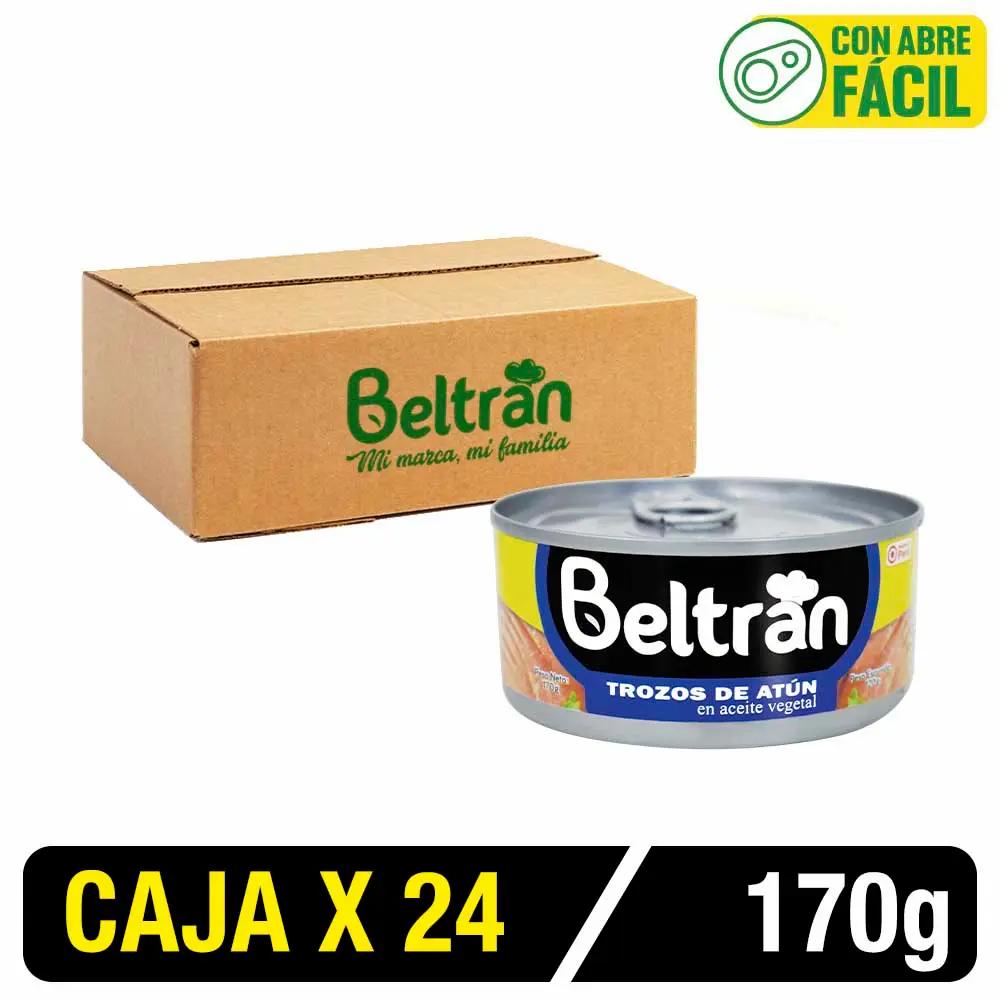 Trozos De Atún Beltrán En Ac. Vegetal X 170 Gr. Caja X 24 Uni