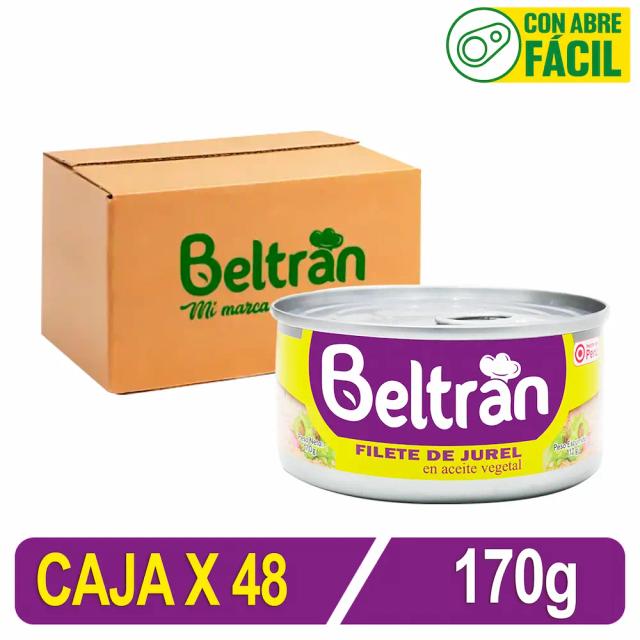 Filete De Jurel Beltrán En Ac. Vegetal X 170 Gr Caja X 48 Uni