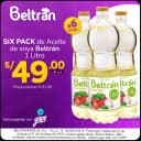 SIX PACK de Aceite de Soya Beltrán 1 Litro - PROMO YAPE