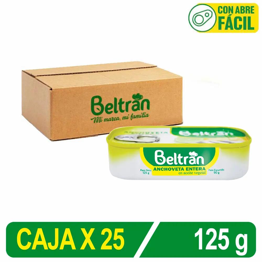 Entero De Anchoveta Beltrán Lito. En Ac. Vegetal 1/4 Club Caja X 25 Uni