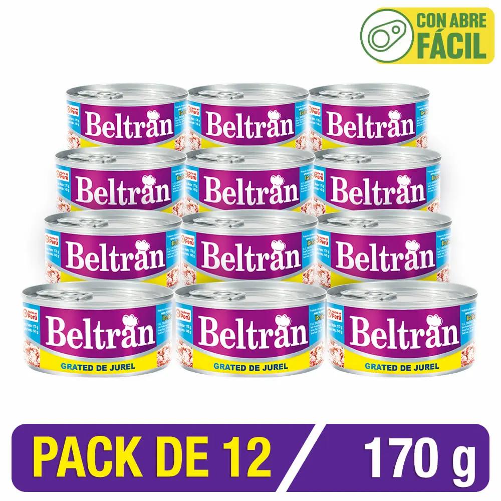 Grated De Jurel Beltrán En Agua Y Sal 1/2 Lb 170 Gr Caja X 12 Uni