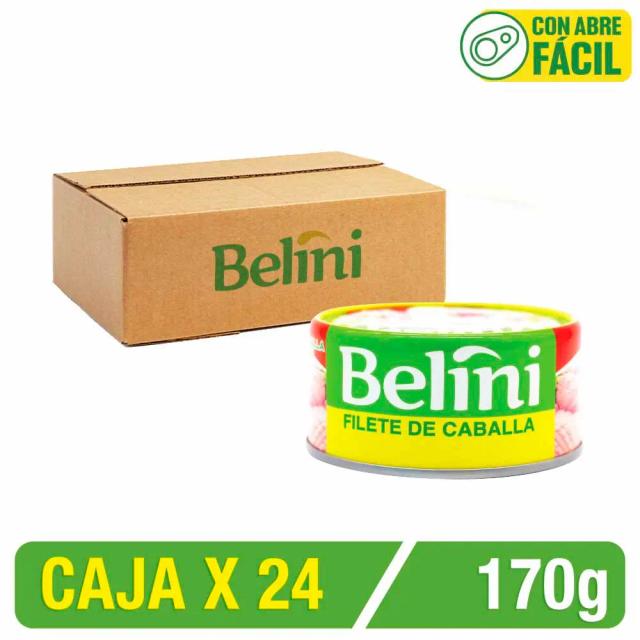 Filete De Caballa Belini En Ac. Vegetal 1/2 Lb 170 Gr Caja X 24 Uni