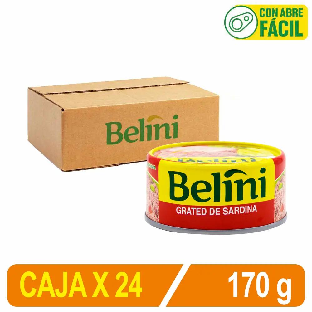 Grated De Sardina Peruana Belini En Agua Y Sal 1/2 Lb 170 Gr Caja X 24 Uni