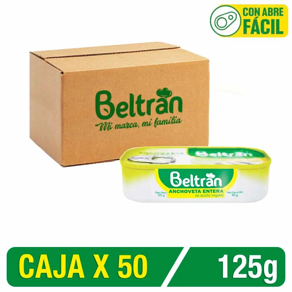 Entero De Anchoveta Beltrán Lito. En Ac. Vegetal 1/4 Club Caja X 50 Uni