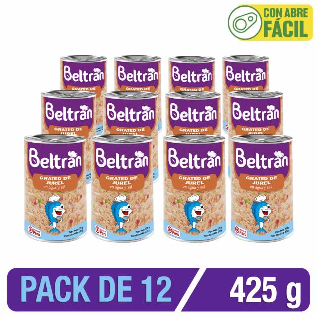 Tall Grated De Jurel Beltrán Agua Y Sal X 425 Gr Caja X 12 Uni