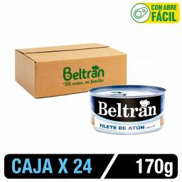 Filete De Atún En Agua Y Sal Beltrán 170 Gr Caja X 24 Uni