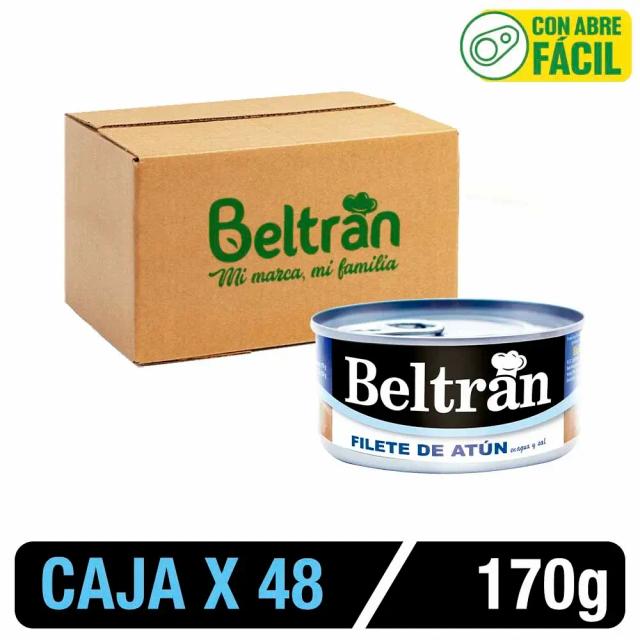 Filete De Atún En Agua Y Sal Beltrán 170 Gr Caja X 48 Uni