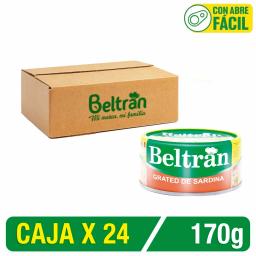 Grated De Sardina Peruana Beltrán En Agua Y Sal 1/2 Lb 170 Gr. Caja X 24 Uni