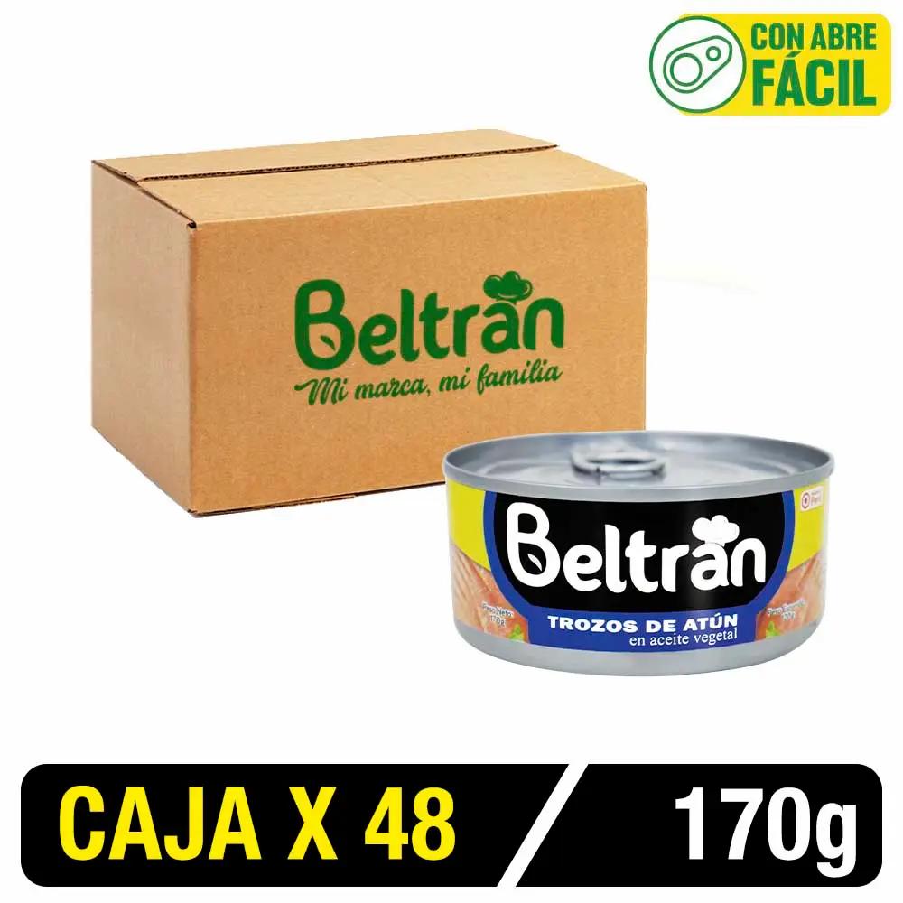 Trozos De Atún Beltrán En Aceite Vegetal X 170 Gr X 48 Uni