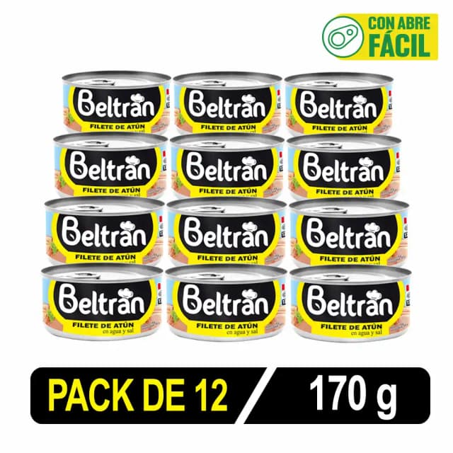 Filete De Atún En Agua Y Sal Beltrán 170 Gr Caja X 12 Uni
