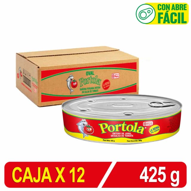 Oval Entero De Jurel En S/Tomate Portola X 425 Gr Caja X 12 Uni