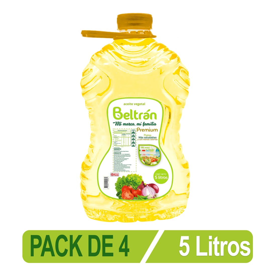 ACEITE BELTRAN 5 LITROS PACK DE 4 PET