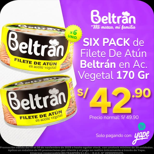 filete de atún 6 uni