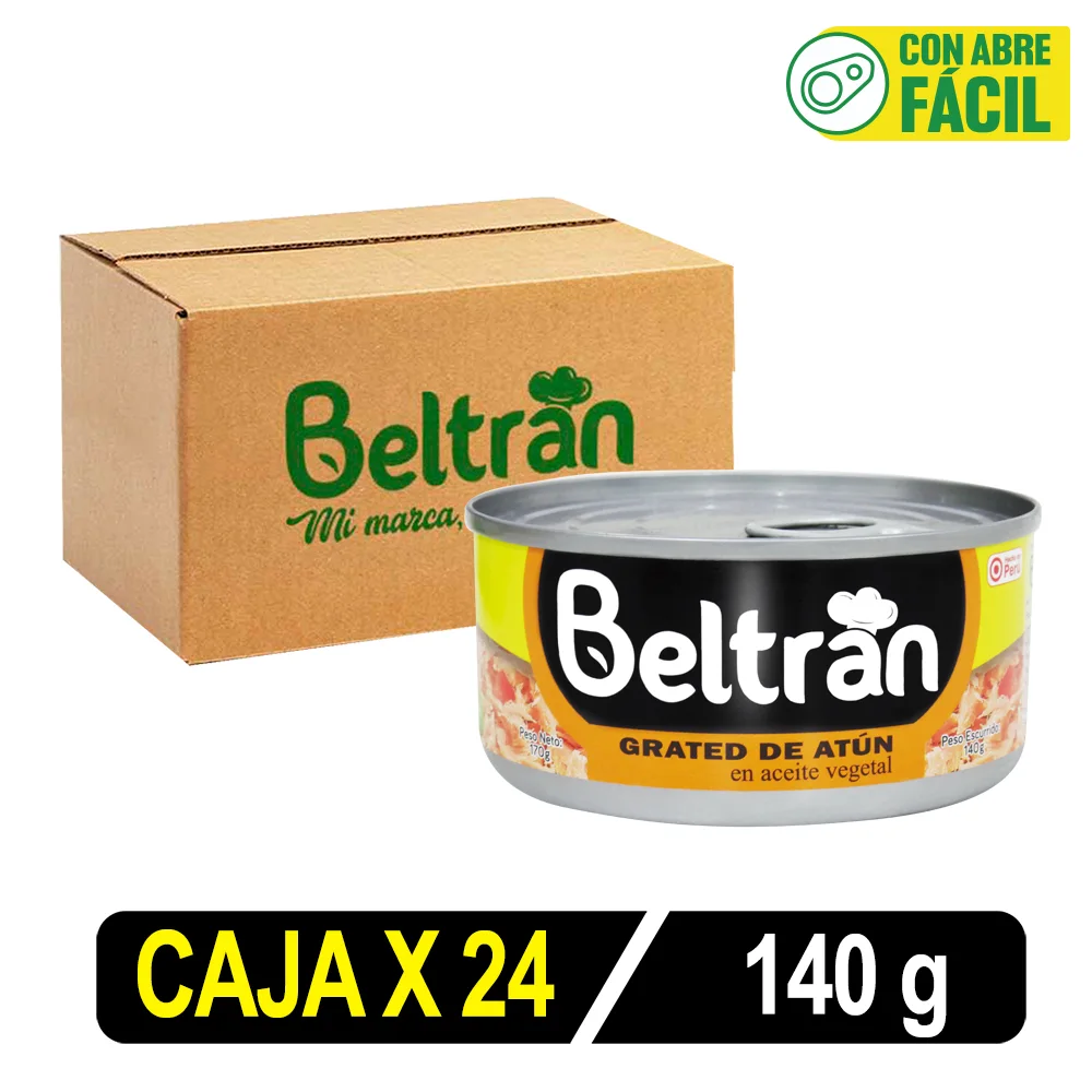 CAJA DE GRATED DE ATUN BELTRAN X 24 UNI 140GR