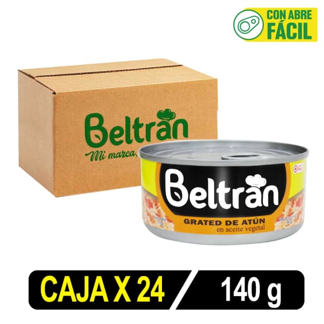 CAJA DE GRATED DE ATUN BELTRAN X 24 UNI 140GR