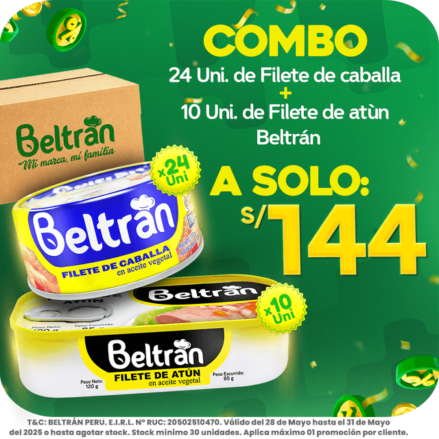 Combo Filete de Caballa x 24 Uni + Filete de Atún x 10 Uni