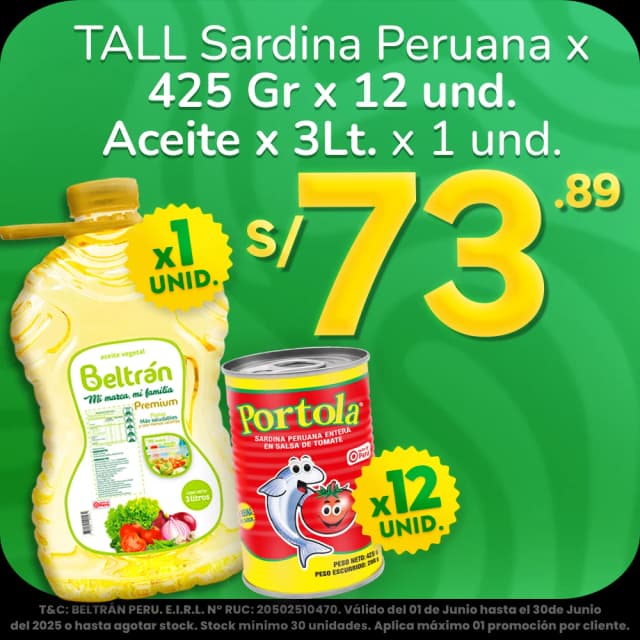 ACEITE DE 3 LT + TALL 2