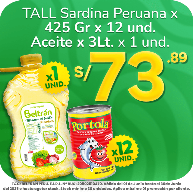 ACEITE DE 3 LT + TALL 2