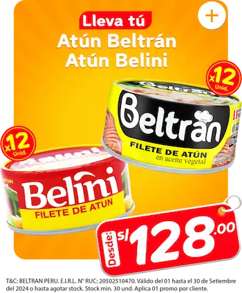 12 Unidades de Atún Belini y 12 Unidades de Atún Beltrán